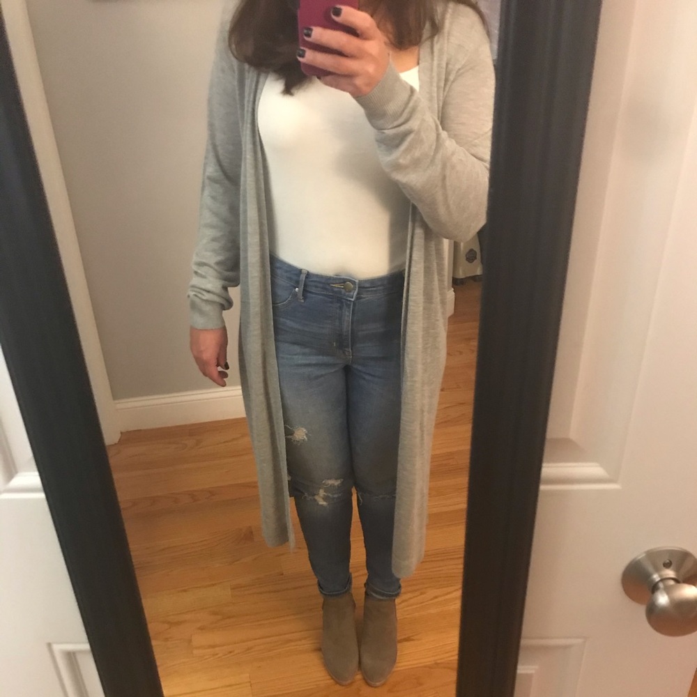 NWOT long grey cardigan sweater perfect for fall